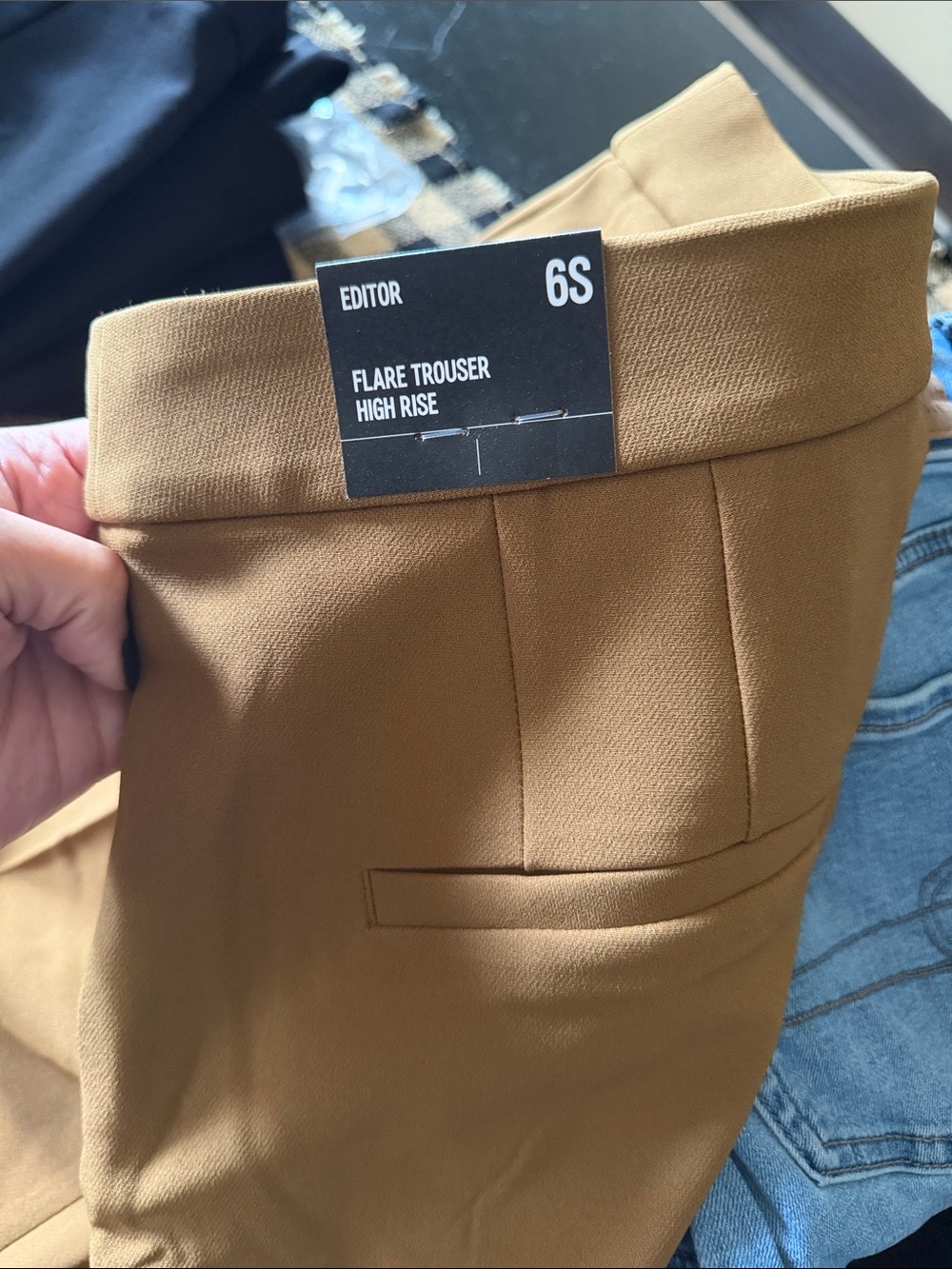 Express Women's Camel High-Rise Trousers 6S NWT - Picture 2 of 2